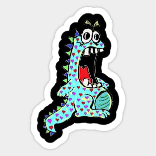 Dinosaur of Love Hearts 1 Sticker